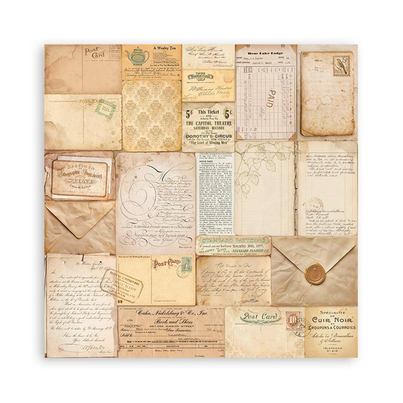 STAMPERIA Set 10 Blatt 20x20cm doppelseitig Scrapbooking Papier 190g, Golden Harmony