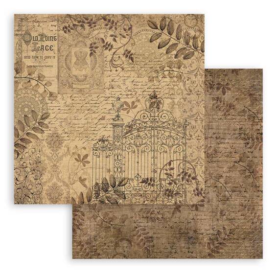 STAMPERIA Set 10 Blatt 20x20cm doppelseitig Scrapbooking Papier 190g, Old lace