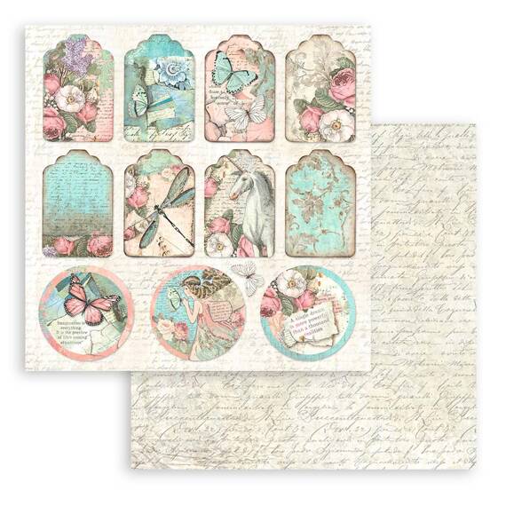 STAMPERIA Set 10 Blatt 20x20cm doppelseitig Scrapbooking Papier 190g, Wonderland