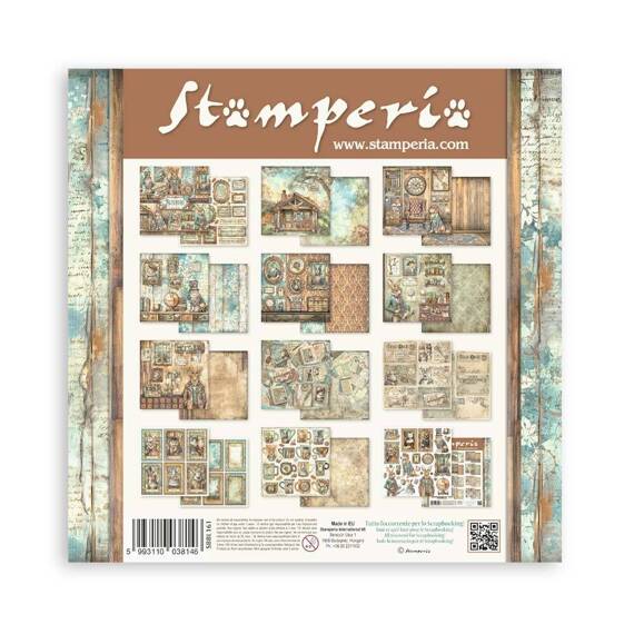 STAMPERIA Set 10 Blatt 30,5x30,5cm doppelseitig Scrapbooking Papier 190g, Alterego