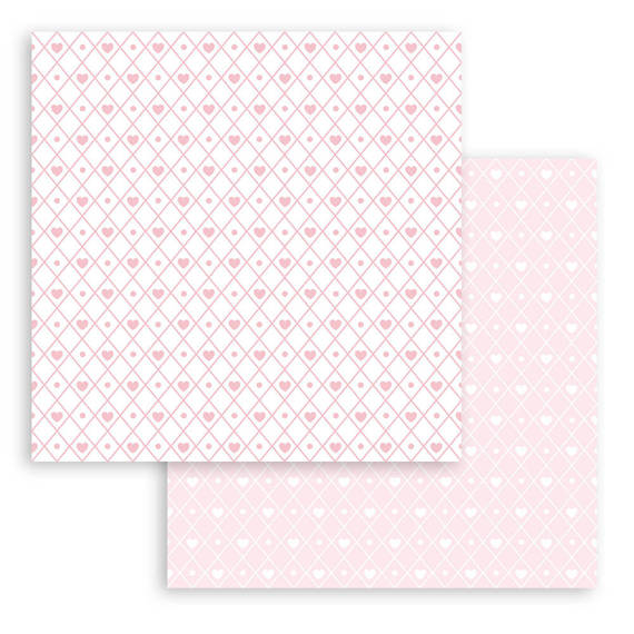 STAMPERIA Set 10 Blatt 30,5x30,5cm doppelseitig Scrapbooking Papier 190g, Babydream Pink