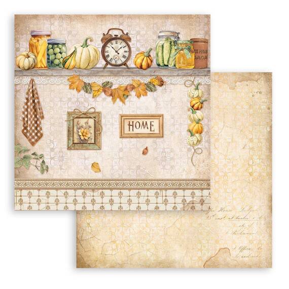 STAMPERIA Set 10 Blatt 30,5x30,5cm doppelseitig Scrapbooking Papier 190g, Golden harmony