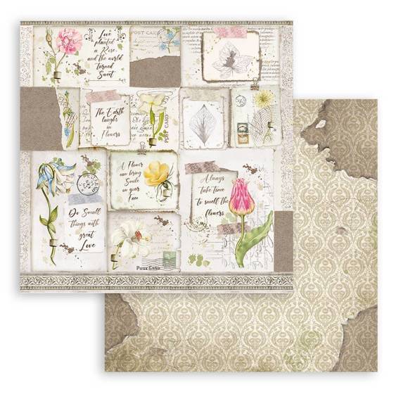 STAMPERIA Set 10 Blatt 30,5x30,5cm doppelseitig Scrapbooking Papier 190g, Romantic Garden House