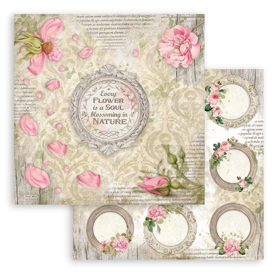 STAMPERIA Set 10 Blatt 30,5x30,5cm doppelseitig Scrapbooking Papier 190g, Romantic Garden House