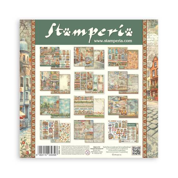 STAMPERIA Set 10 Blatt 30,5x30,5cm doppelseitig Scrapbooking Papier, Art of Travelling