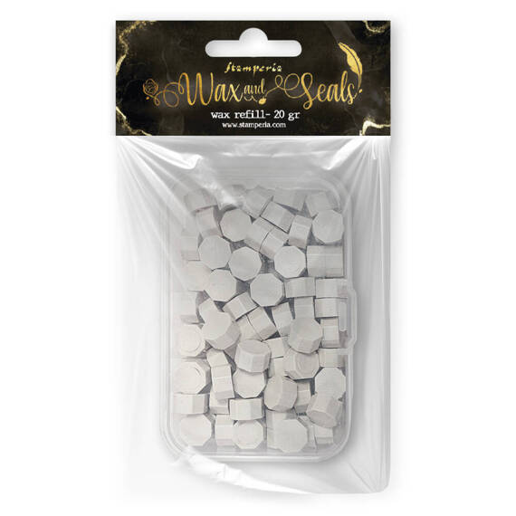 STAMPERIA - Wachsperlen - Wax beads - Wachs-Set - mattweiß 20 g