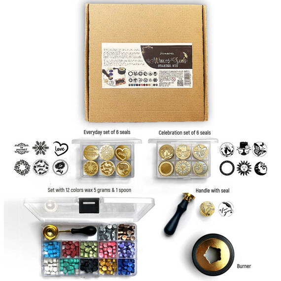 STAMPERIA - Wax And Seals - Wachssiegel-Starterkit 