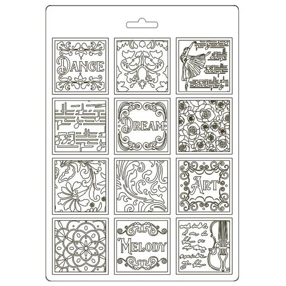 STAMPERIA flexible Gießform aus Kunststoff Form Mold Mould Dekor - Sea Land Hütten