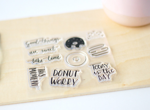 STUDIO FORT Transparenten Stempel Motivstempel - Donut Worry #49 donut