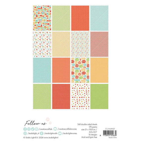 STUDIO LIGHT 20Blatt A5 Elemente Scrapbooking Papier -  Shop till you drop