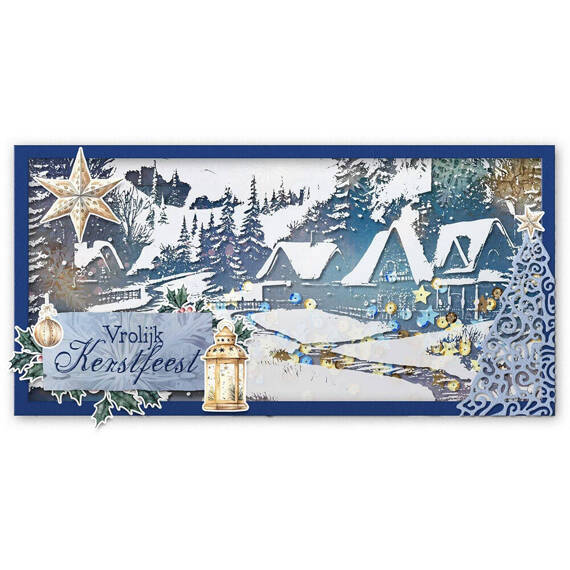 STUDIO LIGHT Acetat-Blatt-Set 20x20 - Snowy town, pine & verses