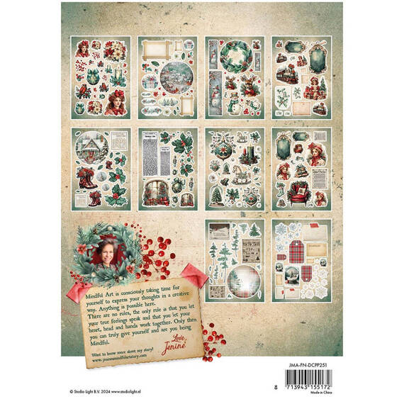 STUDIO LIGHT - Scrapbooking Papierelemente A5 - Festive Nostalgia