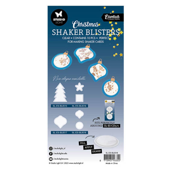 STUDIO LIGHT - Shaker Domes WEIHNACHTSKUGEL mini - 20 Stück