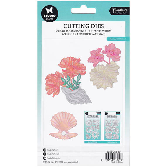 STUDIO LIGHT - Stanzform Präge Stanzschablone Cutting Die, Flower seashells Blumen, Muscheln