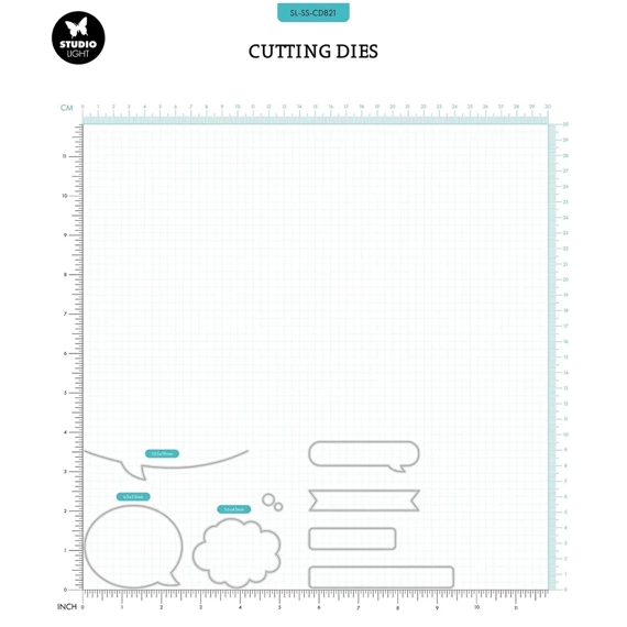 STUDIO LIGHT - Stanzform Präge Stanzschablone Cutting Die - Speech & tekst 