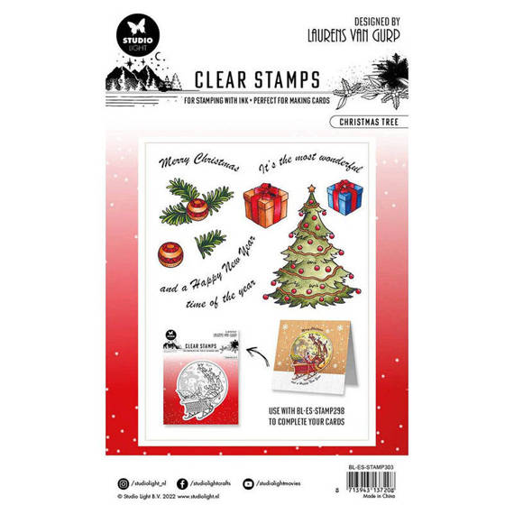 STUDIO LIGHT - Transparent Stempel Motivstempel Clear Stamp - Christmas tree