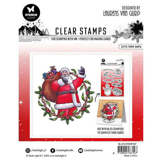 STUDIO LIGHT - Transparent Stempel Motivstempel Clear Stamp - Gifts from Santa