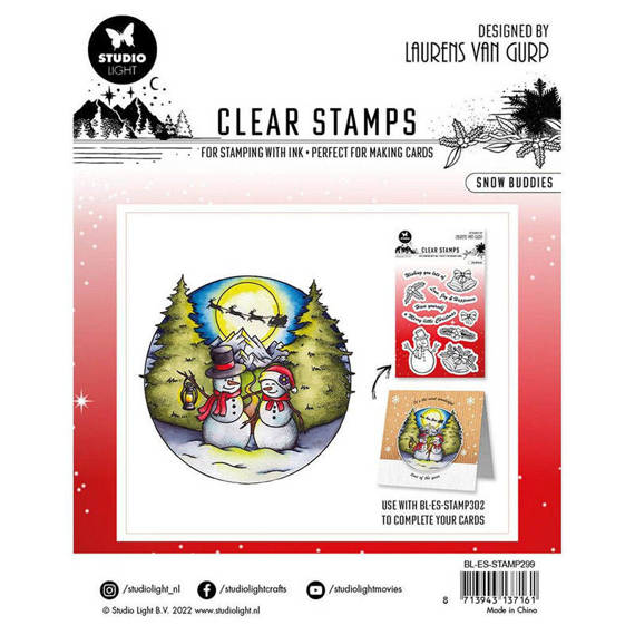 STUDIO LIGHT - Transparent Stempel Motivstempel Clear Stamp - Snow buddies