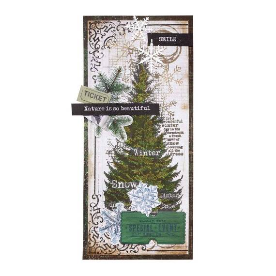 STUDIO LIGHT - Transparenter Motivstempel Clear Stamp - Winter pine tree Weihnachtsbaum