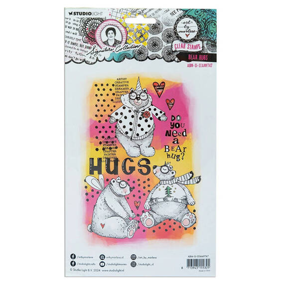 STUDIO LIGHT - Transparenter Stempel - Bear hugs 