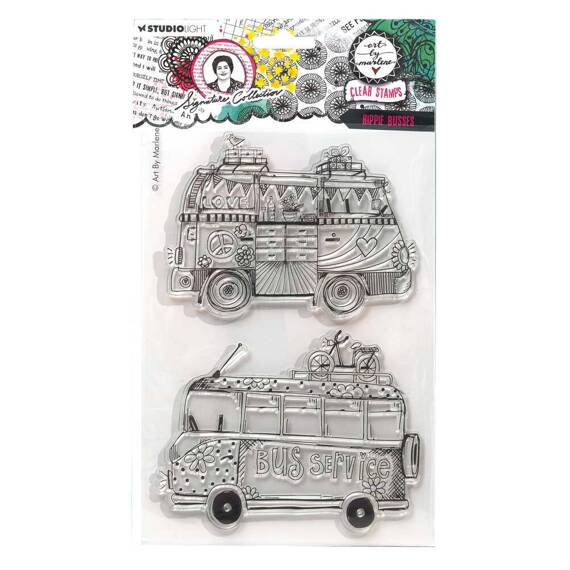 STUDIO LIGHT - Transparenter Stempel - Hippie busses 