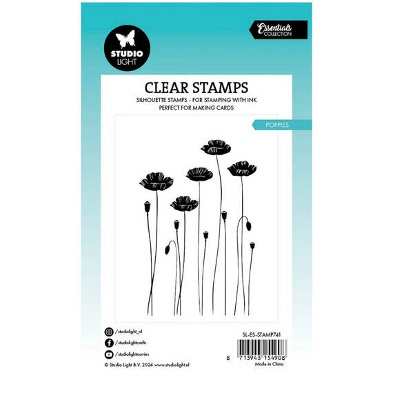 STUDIO LIGHT - Transparenter Stempel - Poppies