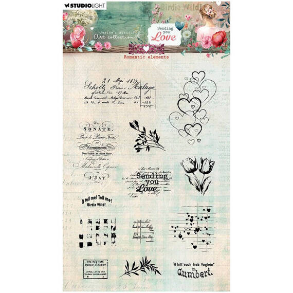 STUDIO LIGHT - Transparenter Stempel - Romantic Elements