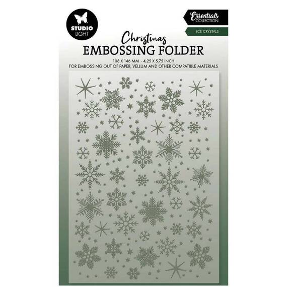 STUDIOLIGHT Embossing Folder Prägefolder Prägeschablone -  Ice crystals 