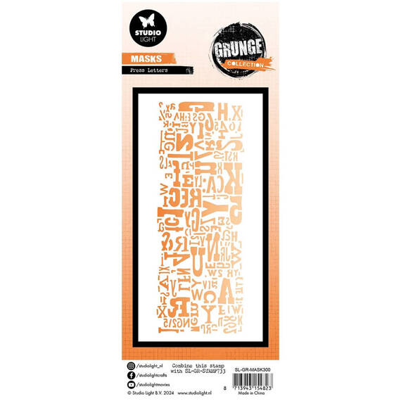 STUDIOLIGHT Mixed Media Schablone STENCIL Decoupage Scrapbooking - Press Letters