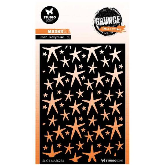 STUDIOLIGHT Mixed Media Schablone STENCIL für Decoupage Scrapbooking - Star background 