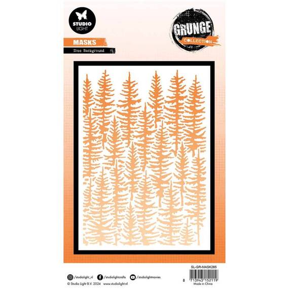 STUDIOLIGHT Mixed Media Schablone STENCIL für Decoupage Scrapbooking - Tree background