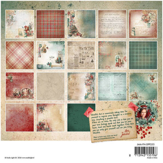 STUDIOLIGHT Set 36Blatt 20x20cm doppelseitig Scrapbooking Papier - Festive Nostalgia