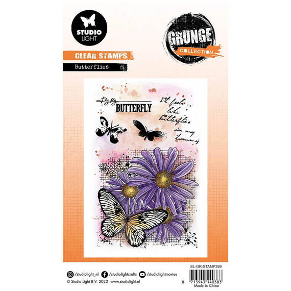 STUDIOLIGHT - Transparenten Stempel - Butterflies, Blumen, Schmetterlinge 