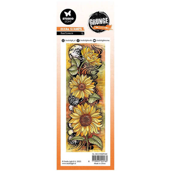 STUDIOLIGHT - Transparenten Stempel - Sunflower Grunge collection Sonnenblumen