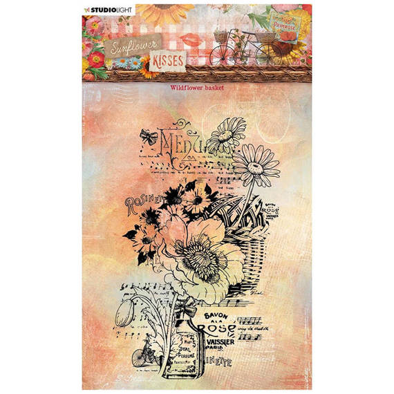 STUDIOLIGHT - Transparenten Stempel - Wildflower basket Blumen