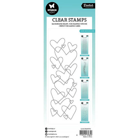 STUDIOLIGHT -Transparenter Stempel, Heart background, Herz-Hintergrund