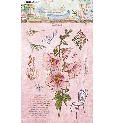 STUDIOLIGHT - Transparenter Stempel -  Hollyhock, Rose, Blume