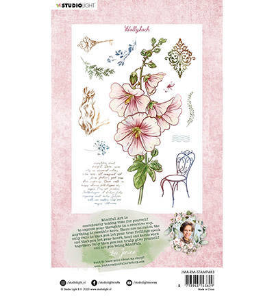 STUDIOLIGHT - Transparenter Stempel -  Hollyhock, Rose, Blume