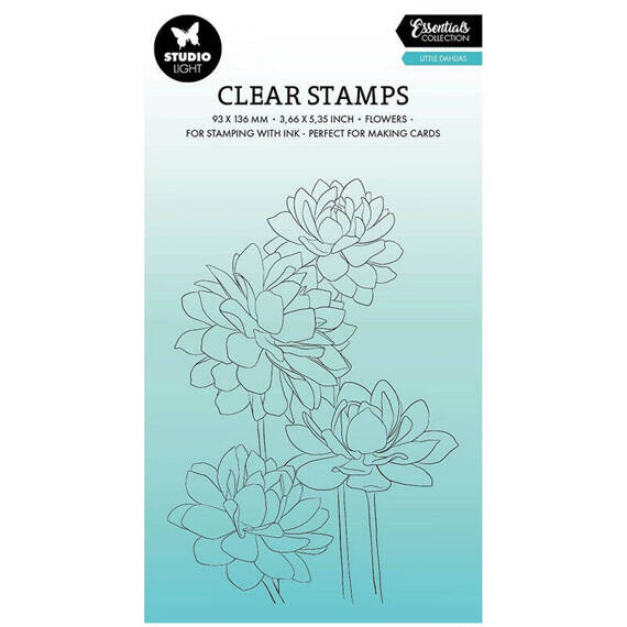 STUDIOLIGHT - Transparenter Stempel - Little dahlias dalie, Kleine Dahlien Dahlien