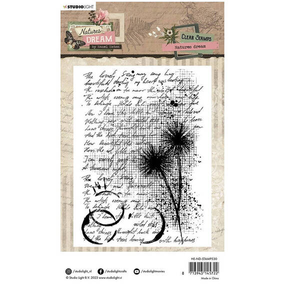 STUDIOLIGHT - Transparenter Stempel - Nature's dream,  Hintergrund, Blumen