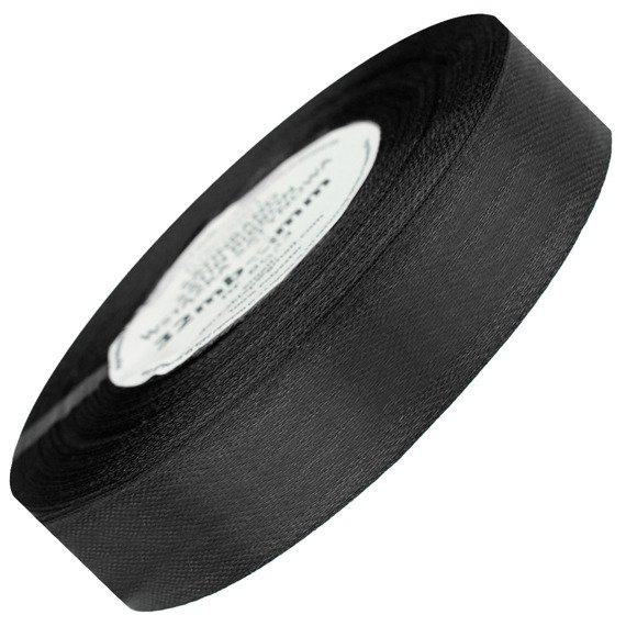 Satinband 25 mm - Schwarz - 32 Meter