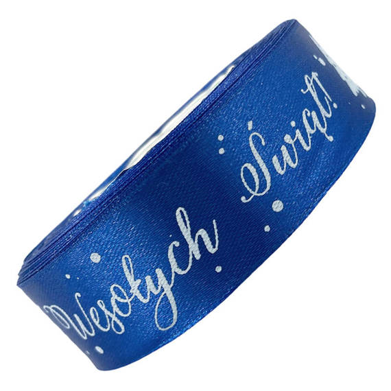 Satinband Frohe Weihnachten 25mm x 23m