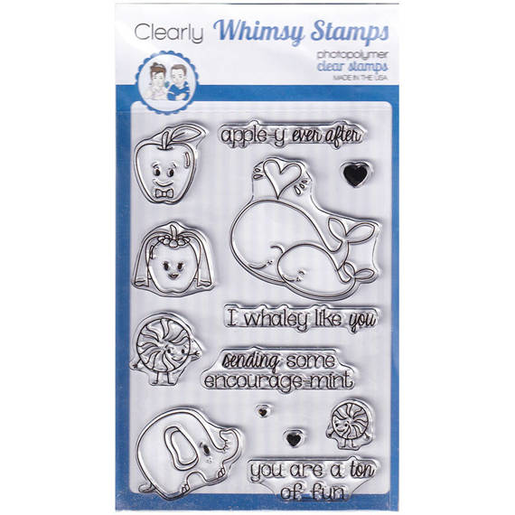 Stamp - Whimsy Stamps - Punny Messages - Wortspiele, Braut und Bräutigam, Elefant, Wale