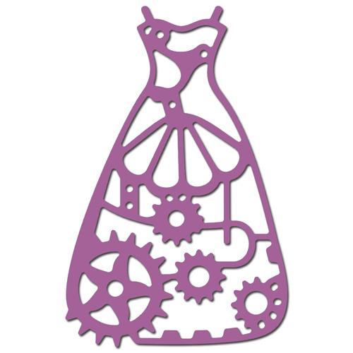 Stanzform Präge Stanzschablone Cutting Die - Crafty Ann - Kleid 3 - CABD-103 Steampunk-Kleid