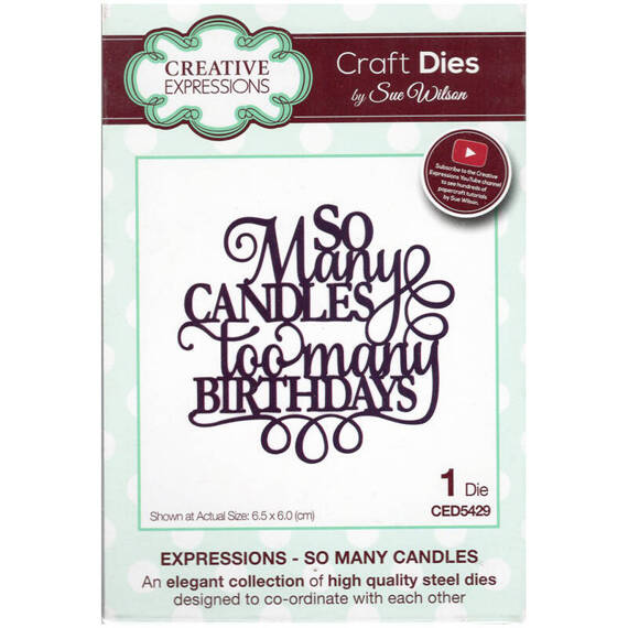 Stanzform Präge Stanzschablone Cutting Die - Creative Expressions - So Many Candles