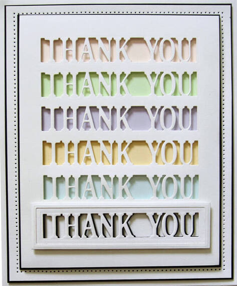 Stanzform Präge Stanzschablone Cutting Die - Creative Expressions - Thank You CED5419