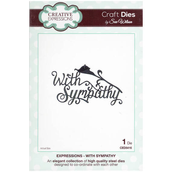 Stanzform Präge Stanzschablone Cutting Die - Creative Expressions - With Sympathy CED5416