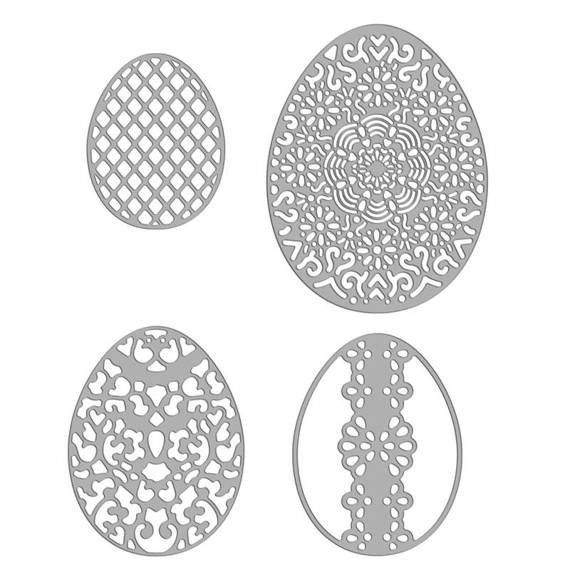 Stanzform Präge Stanzschablone Cutting Die - DPCraft - Durchbrochene Eier - Ostereier