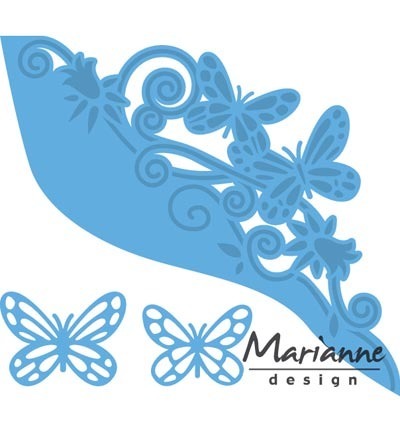 Stanzform Präge Stanzschablone Cutting Die - Marianne Design - Schmetterlingsbordüre