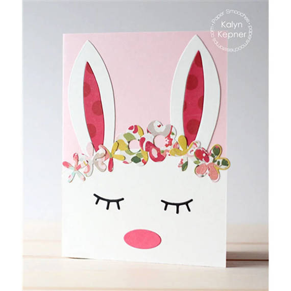 Stanzform Präge Stanzschablone Cutting Die - Paper Smooches - Bunny Karte / Kaninchen